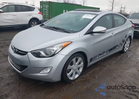 2013 Hyundai Elantra Limited from USA, damaged, VIN 5NPDH4AE2DH243622